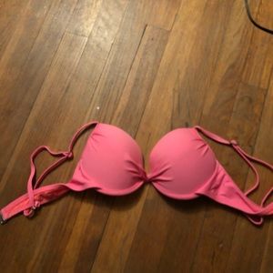 Pink push-up bikini top